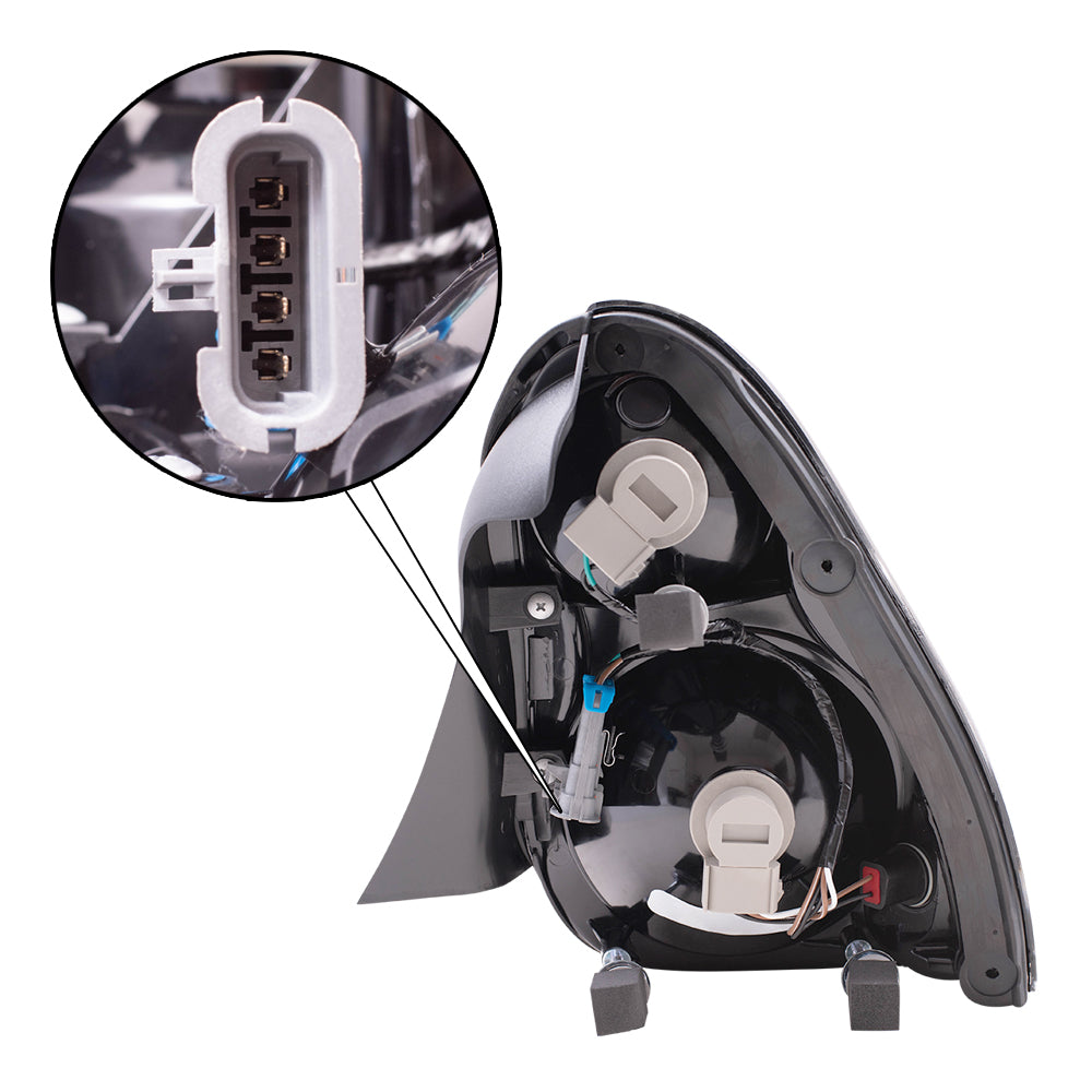 Brock Replacement Driver Tail Light Quarter Panel Mounted Taillamp Compatible with 2000-2005 Monte Carlo 10326670