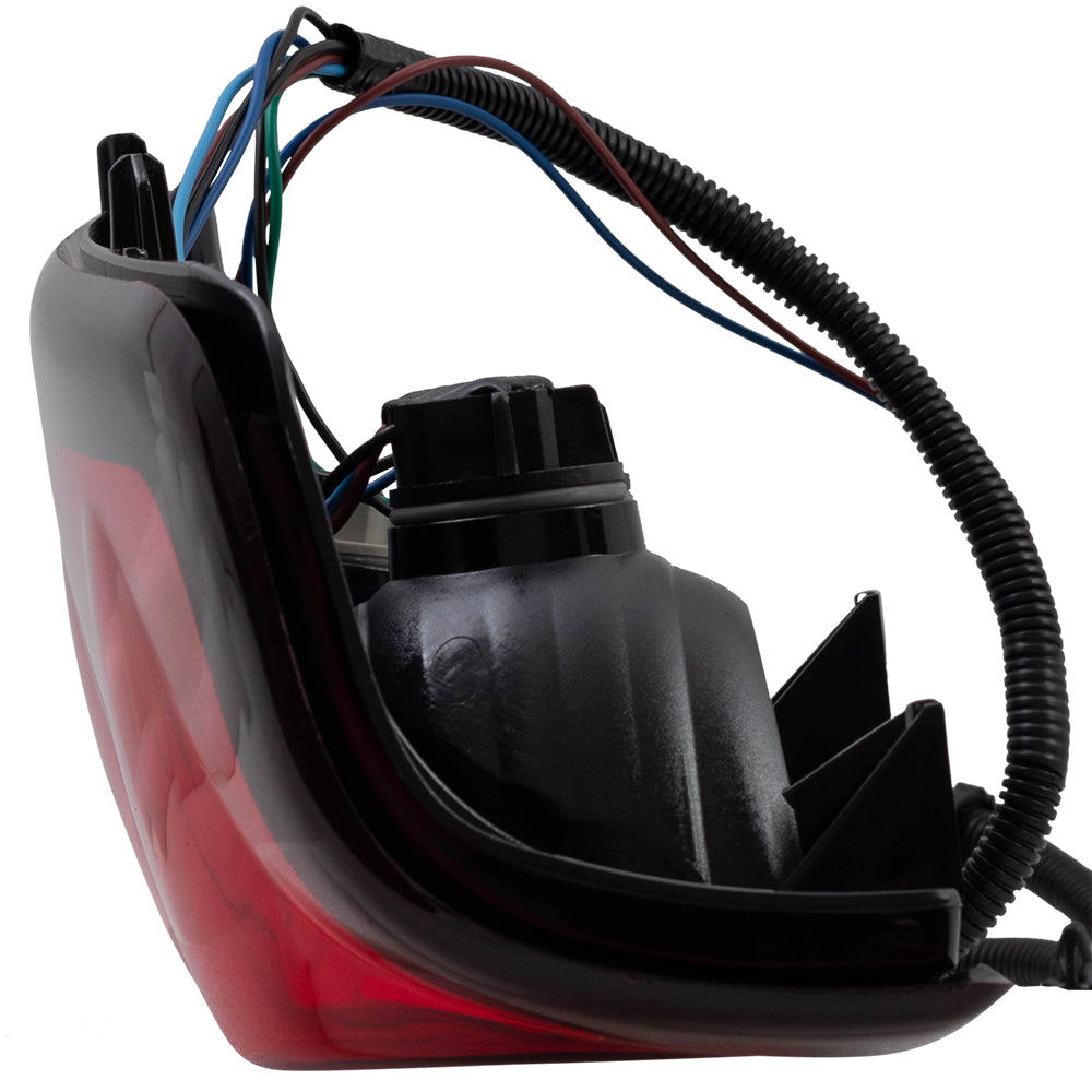 Brock Replacement Driver Tail Lamp Lens, Bulb and Wiring Harness Compatible with 2004-2007 Silverado Fleetside Pickup Truck 19169004