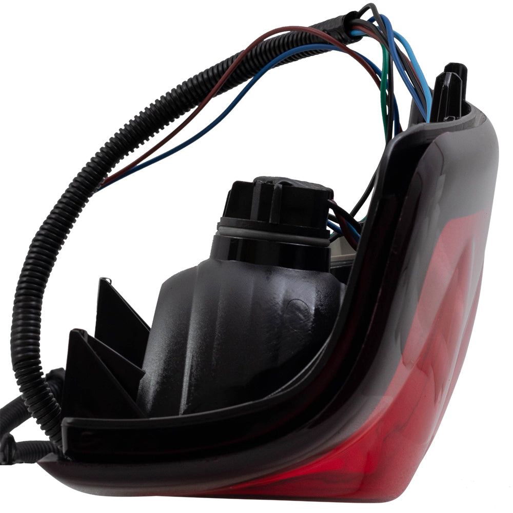 Brock Replacement Passenger Tail Light Lens, Bulb and Wiring Harness Compatible with 2004-2007 Silverado Fleetside Pickup Truck 19169005