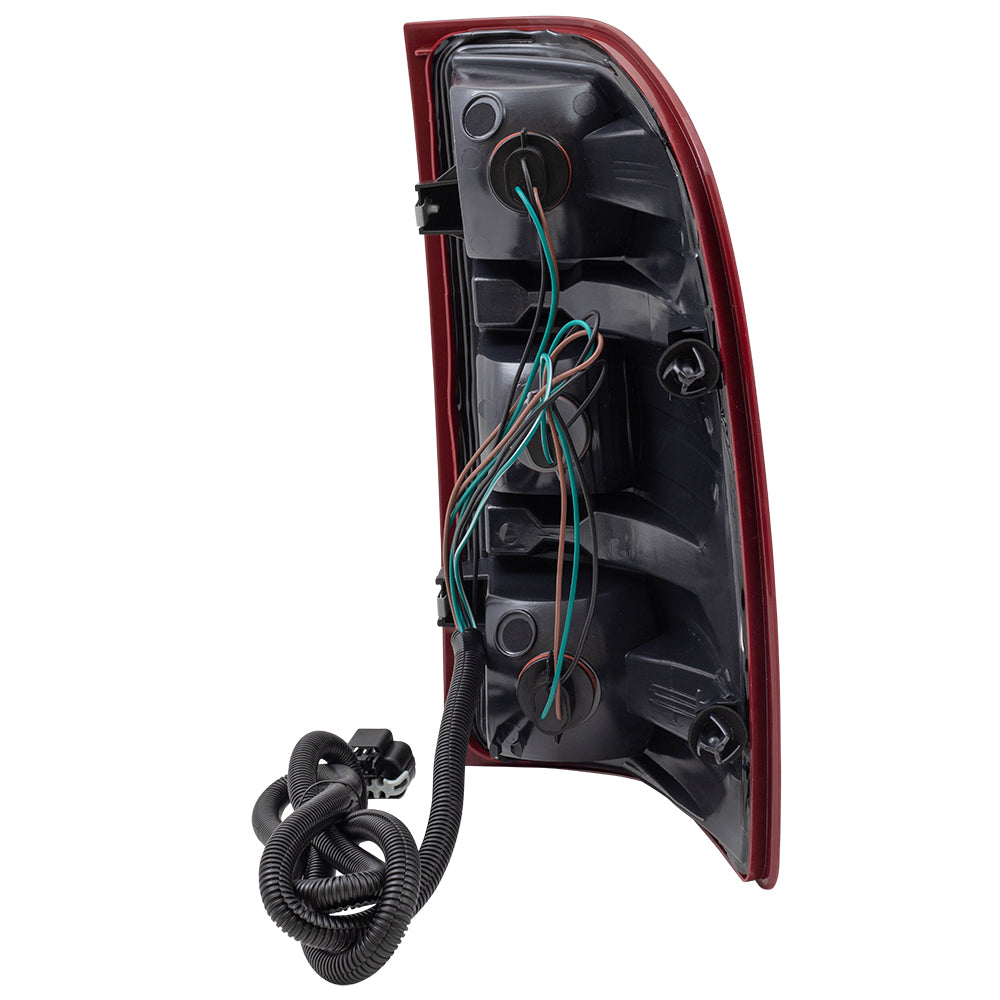 Brock Replacement Driver Side Tail Light Assembly Compatible with 2007-2014 Silverado With Bulbs-Harness 25958482