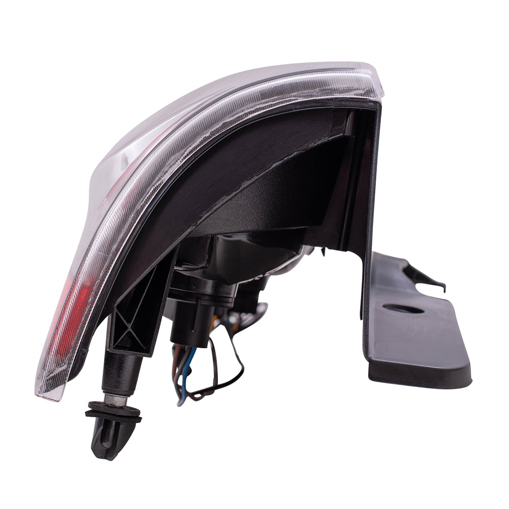 Brock Replacement Passenger Tail Light Lens with Black Bezel Compatible with 2007-2014 Yukon Denali 25975978