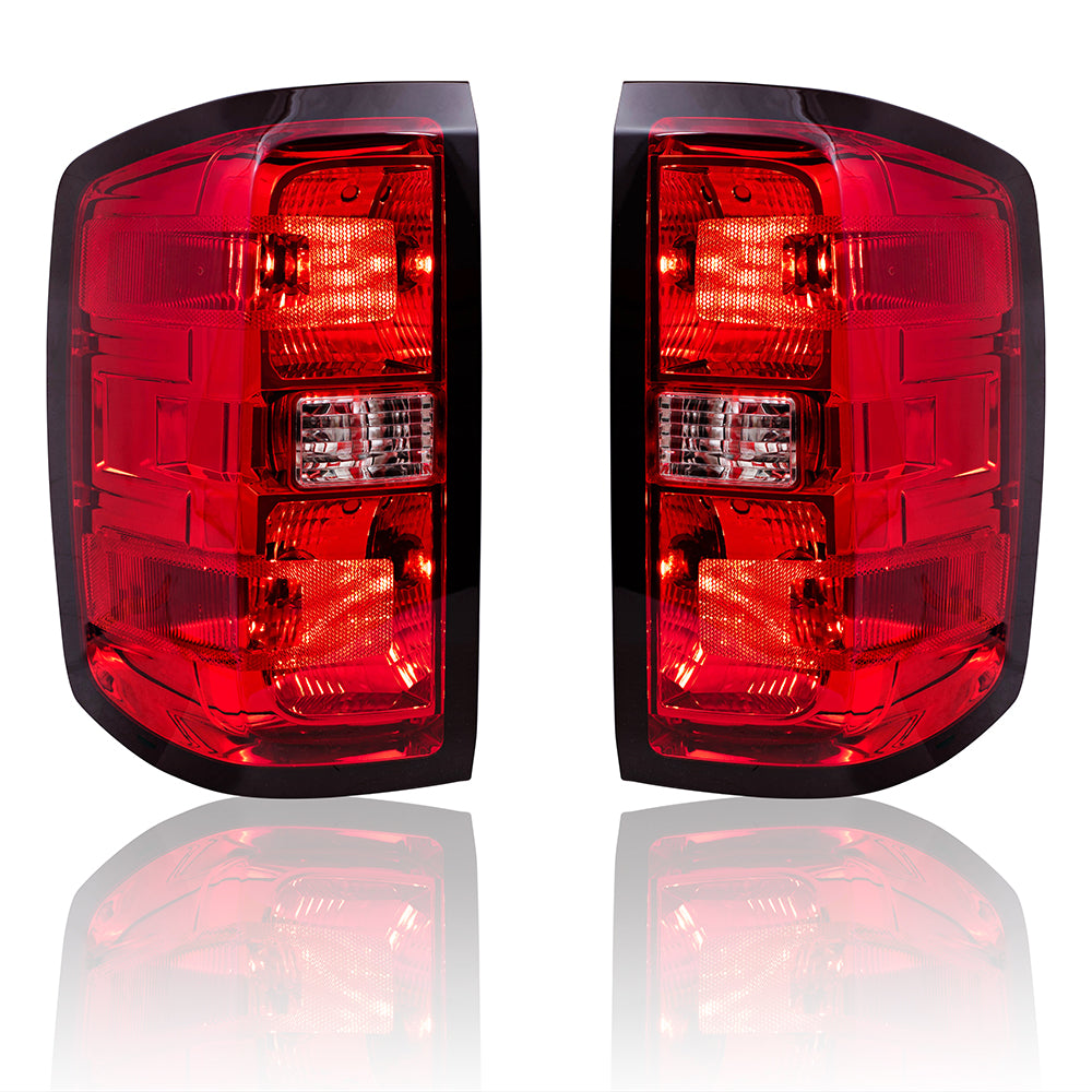 Tail Light for 2014-2015 Silverado 1500 Simple Design 2015 w/ Dual Rear Wheels for 2015 Silverado 2500 for 2014-2015 Sierra 2500 HD 23431875 Set GM2800261