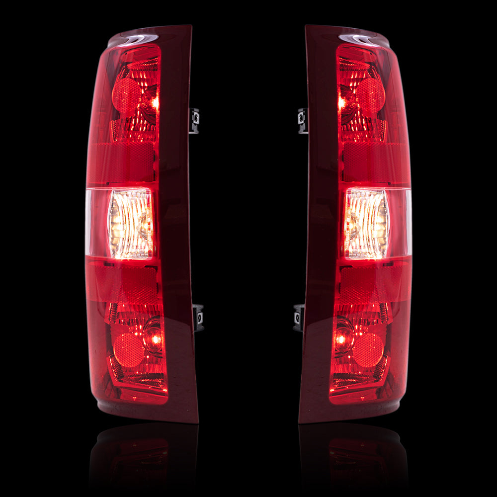 Brock Replacement Driver and Passenger Side Tail Light Assembly Set Compatible with 25958482 25958483