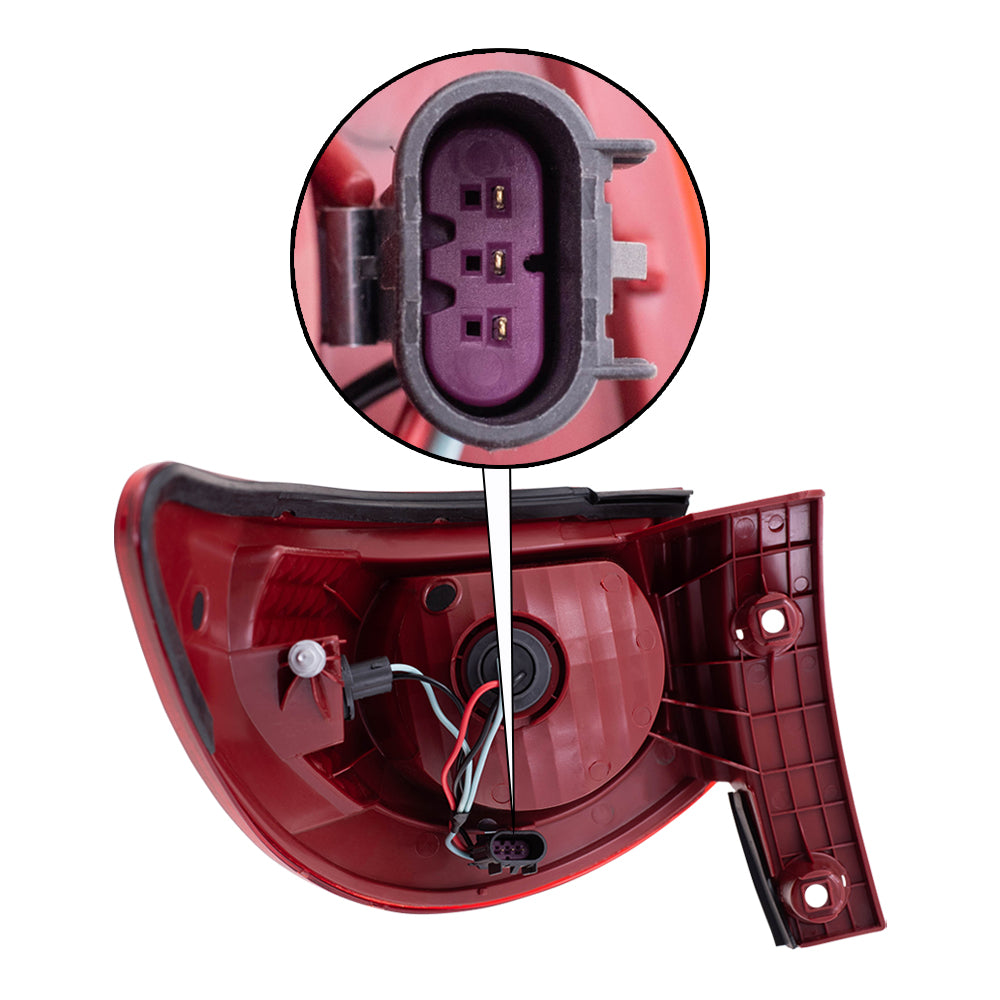 Brock Replacement Driver and Passenger Set Tail Lights Quarter Panel Mounted Taillamps Compatible with 09-12 Traverse 15912687 15912686