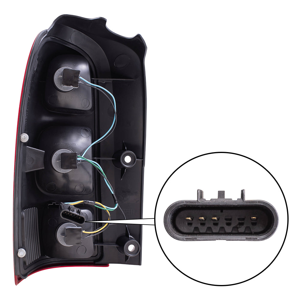Brock Replacement Passenger Tail Light Compatible with 05-07 Montana SV6 Relay Terraza Uplander 15787132