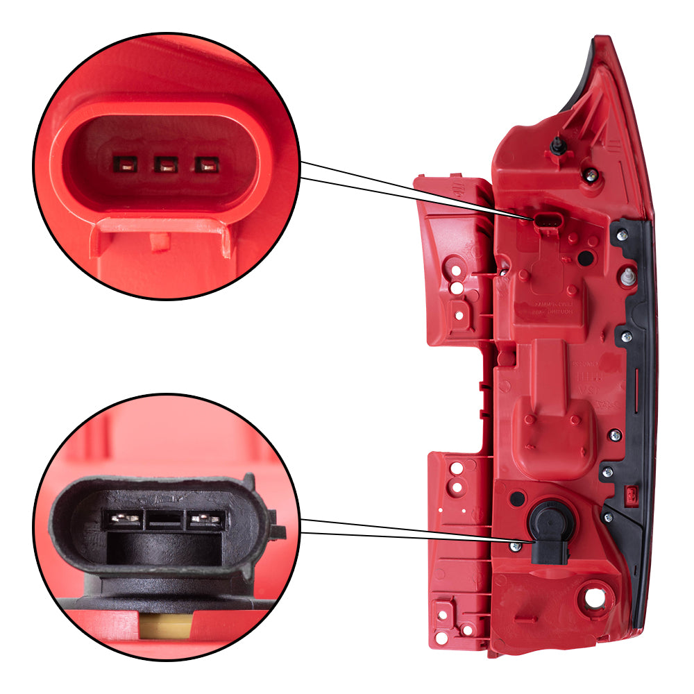 Brock Replacement Driver Tail Light Compatible with 2010-2016 SRX SUV 22774014