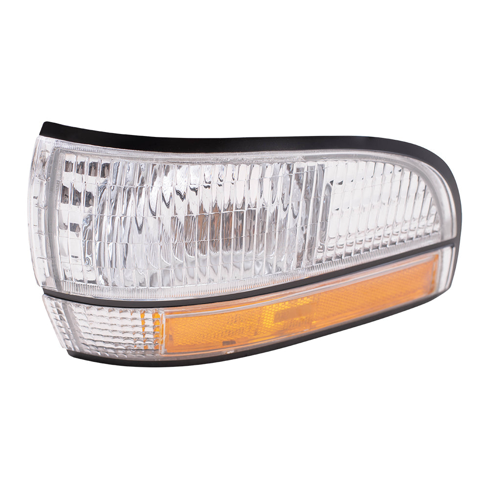 Brock Replacement Driver Park Signal Front Marker Light Compatible with 92-96 LeSabre 91-96 Park Avenue 16512683