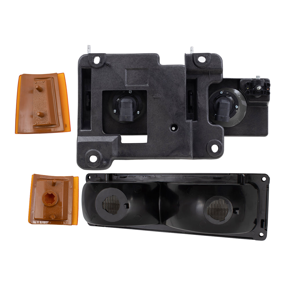 Brock 1223-0054C8 8pc Lighting Set With Headlights-Park/Signal Lights-Upper & Lower Side Marker Lights Compatible With 1994-2002 GMC C/K Pickup 1994-1999 GMC Yukon/Suburban - Not For Chevrolet Models