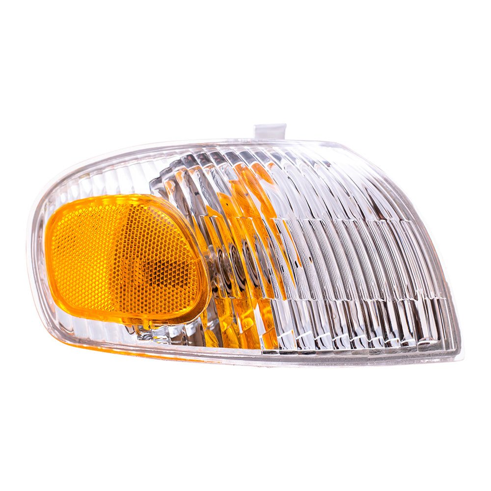Brock Replacement Driver and Passenger Side Park Signal Light Assemblies Compatible with 1998-2002 Prizm 94857193 94857189