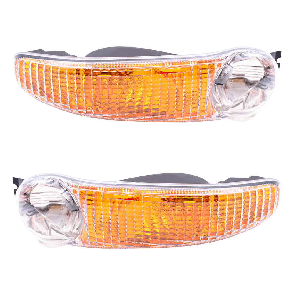 Brock Replacement Driver and Passenger Set Park Signal Side Marker Lights Compatible with 01-06 Yukon Denali Yukon XL 1500 Denali Sierra C3 & Sierra Denali