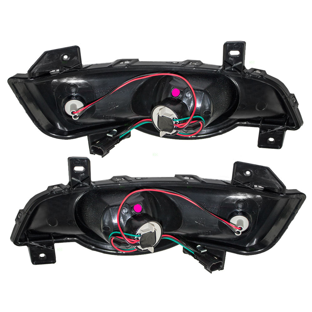 Brock Replacement Driver and Passenger Set Park Signal Front Marker Lights Compatible with 2009-2012 Traverse 20794799 20794798
