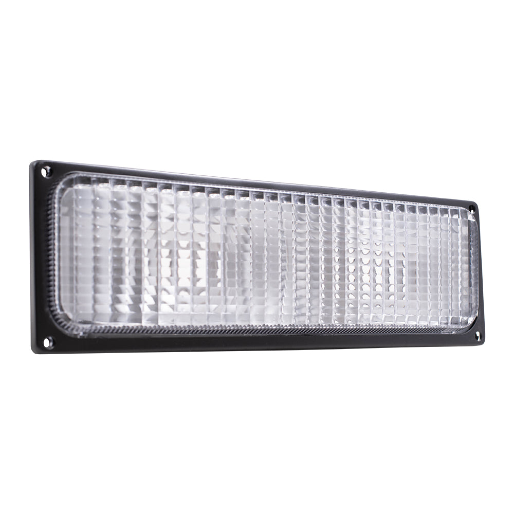 Brock Replacement Driver and Passenger Set Park Signal Front Marker Lights Compatible with 1988-1989 C/K Pickup Truck w/Dual Sealed Beam Headlight