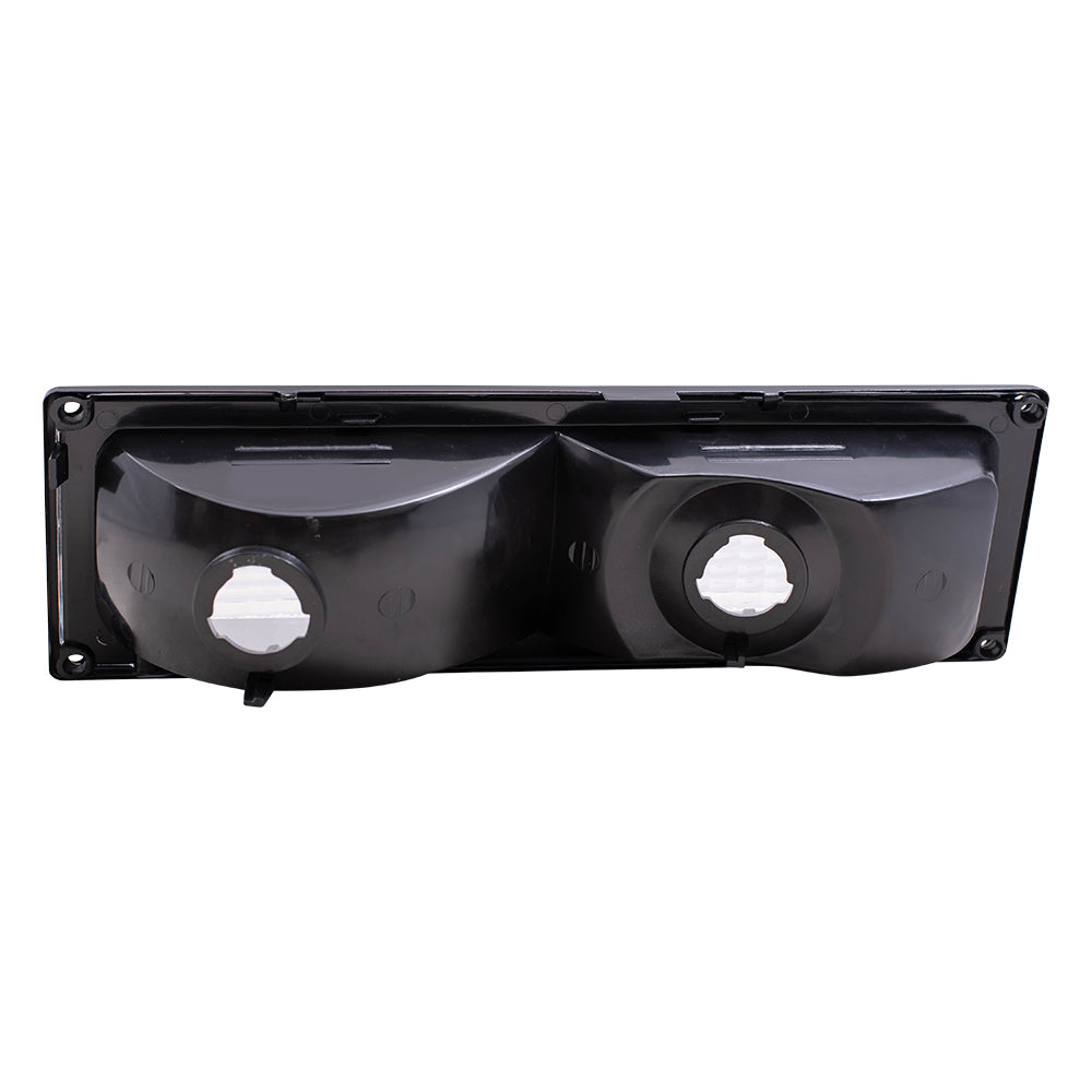 Brock Replacement Driver and Passenger Set Park Signal Front Marker Lights Compatible with 1988-1989 C/K Pickup Truck w/Dual Sealed Beam Headlight