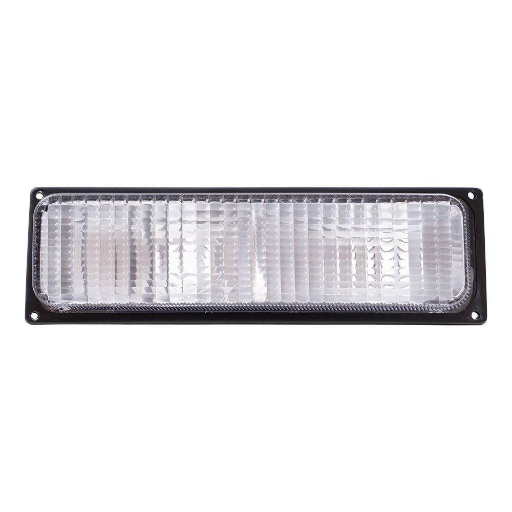 Brock Replacement Driver and Passenger Set Park Signal Front Marker Lights Compatible with 1988-1989 C/K Pickup Truck w/Dual Sealed Beam Headlight