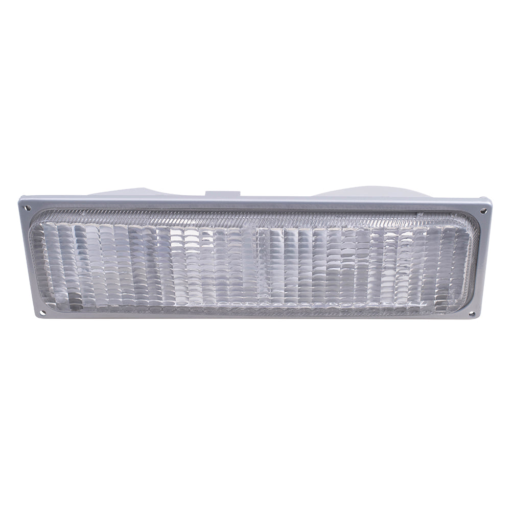 Brock Replacement Driver Park Signal Front Marker Light Compatible with 1990-1993 C1500 C2500 K1500 K2500 Pickup Truck