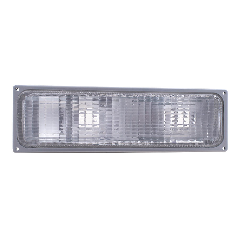 Brock Replacement Driver Park Signal Front Marker Light Compatible with 1990-1993 C1500 C2500 K1500 K2500 Pickup Truck
