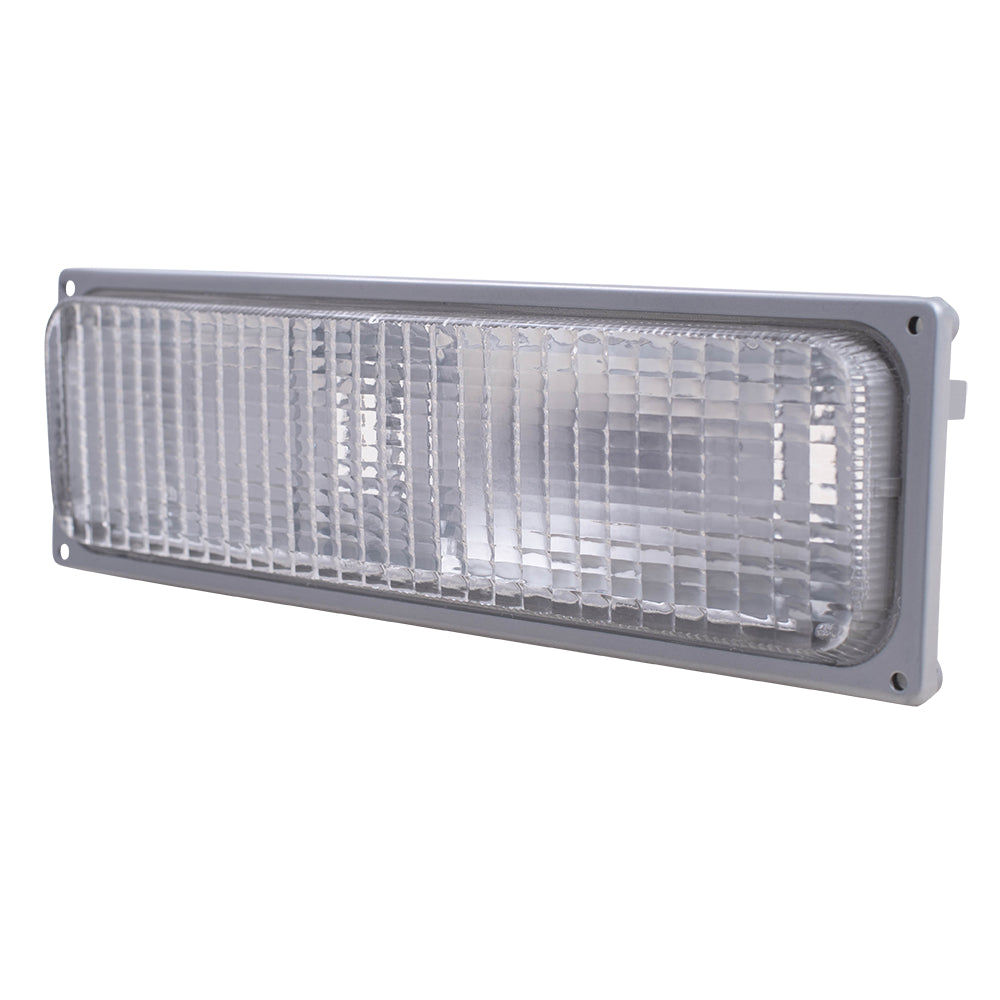 Brock Replacement Driver Park Signal Front Marker Light Compatible with 1990-1993 C1500 C2500 K1500 K2500 Pickup Truck
