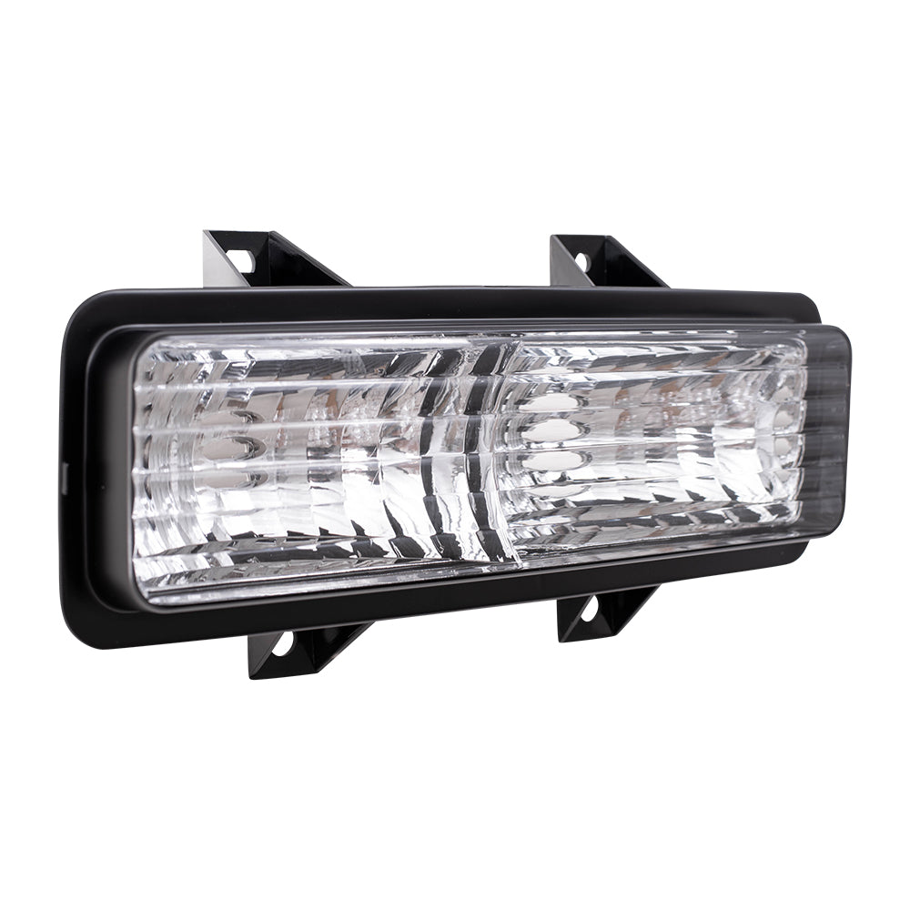 Brock Replacement Driver Park Signal Front Marker Light Compatible with 1989-1991 R/V Pickup Truck Suburban Blazer Jimmy 5975227