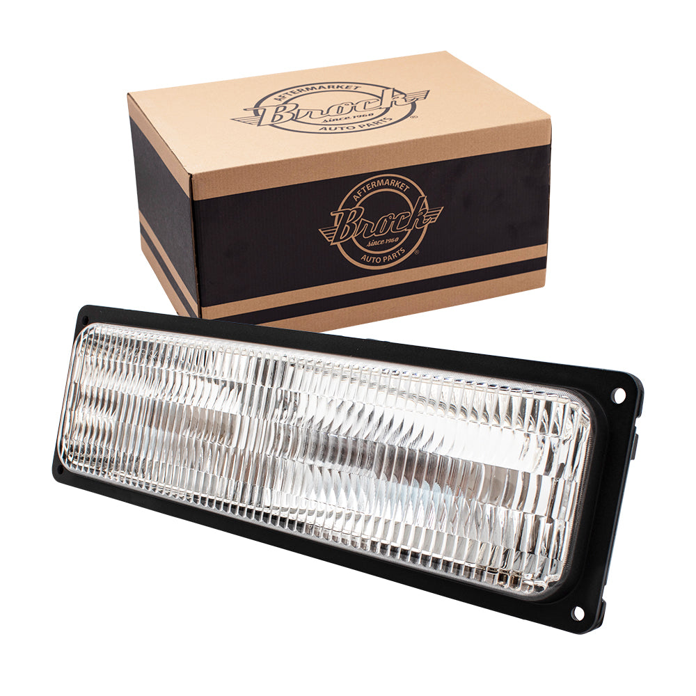 Brock Replacement Driver Park Signal Front Marker Light Compatible with 94-02 Tahoe C/K Pickup Suburban Yukon Blazer 5976837