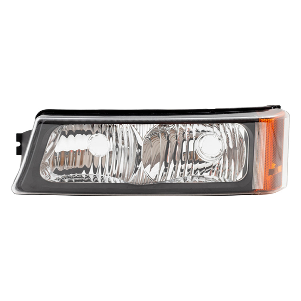 Brock Replacement Driver Park Signal Front Marker Light Compatible with 2003-2006 Silverado Avalanche Pickup Truck 15199556