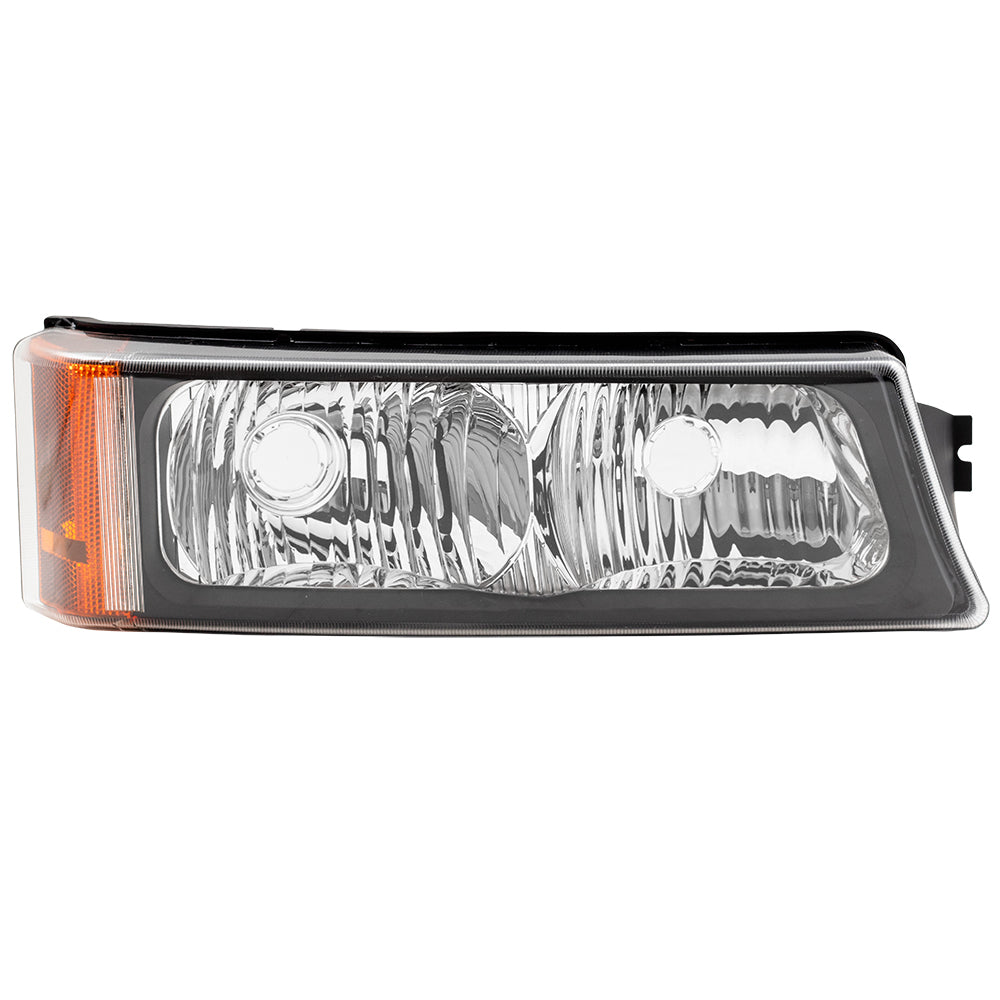 Brock Replacement Passenger Park Signal Front Marker Light Compatible with 2003-2006 Silverado Avalanche Pickup Truck 15199557