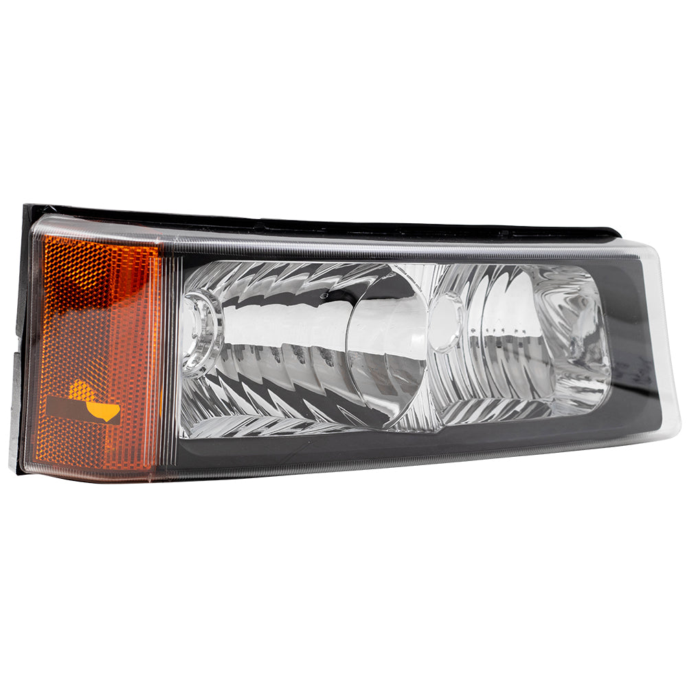 Brock Replacement Passenger Park Signal Front Marker Light Compatible with 2003-2006 Silverado Avalanche Pickup Truck 15199557