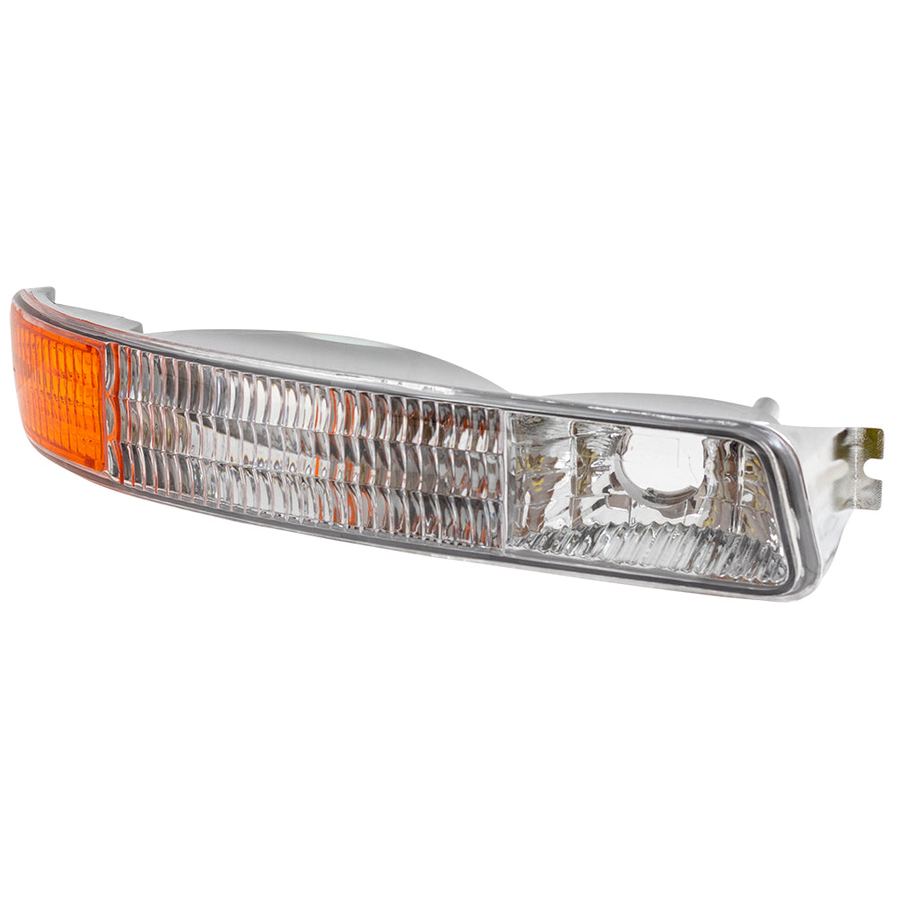 Brock Replacement Driver and Passenger Set Park Signal Front Marker Lights Compatible with 1999-2007 Sierra Pickup Truck 2000-2006 Yukon & Yukon XL 15199560 15199561
