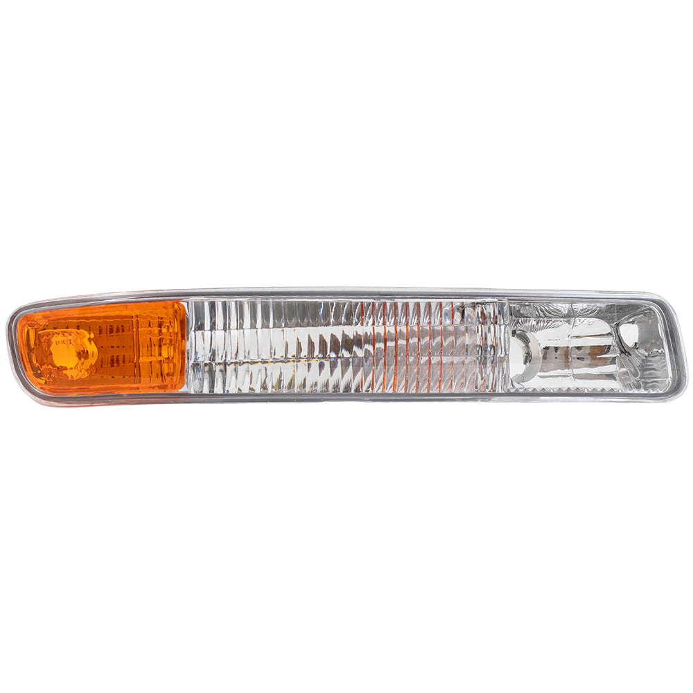 Brock Replacement Driver and Passenger Set Park Signal Front Marker Lights Compatible with 1999-2007 Sierra Pickup Truck 2000-2006 Yukon & Yukon XL 15199560 15199561