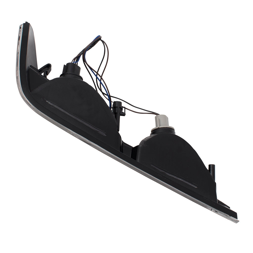Brock Replacement Driver Park Signal Front Marker Light Black Bezel Compatible with 2004-2012 Colorado Canyon Pickup Truck