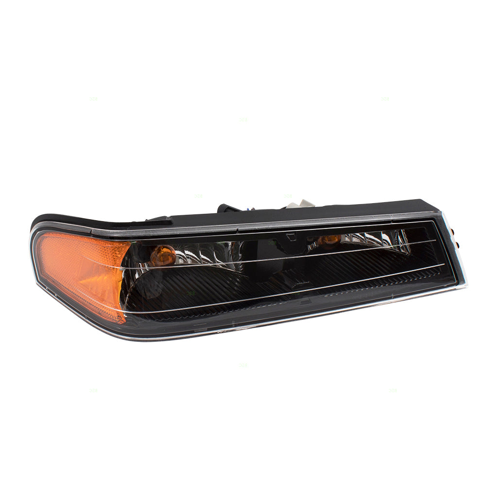 Brock Replacement Passenger Park Signal Front Marker Light Black Bezel Compatible with 2004-2012 Colorado Canyon Pickup Truck