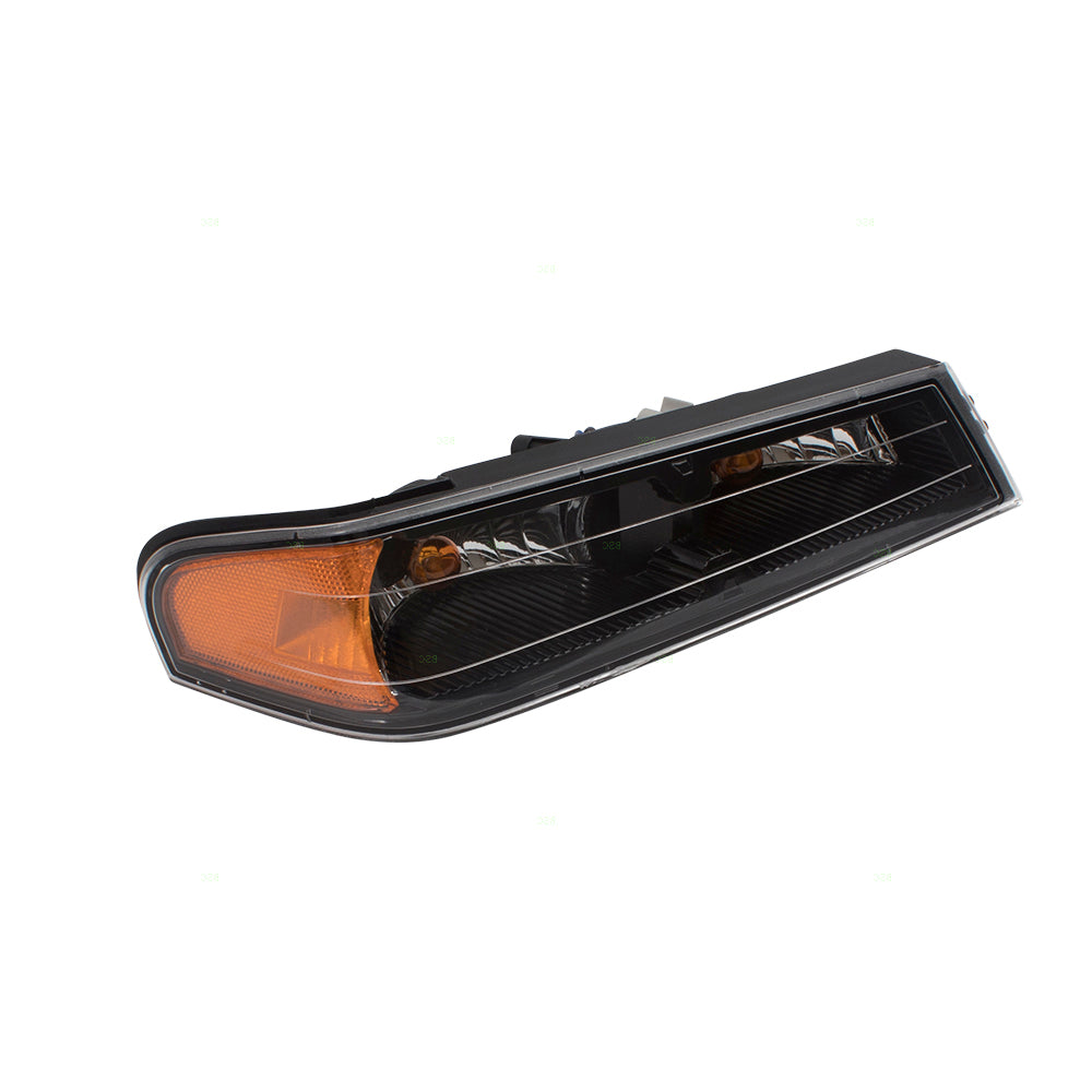 Brock Replacement Passenger Park Signal Front Marker Light Black Bezel Compatible with 2004-2012 Colorado Canyon Pickup Truck