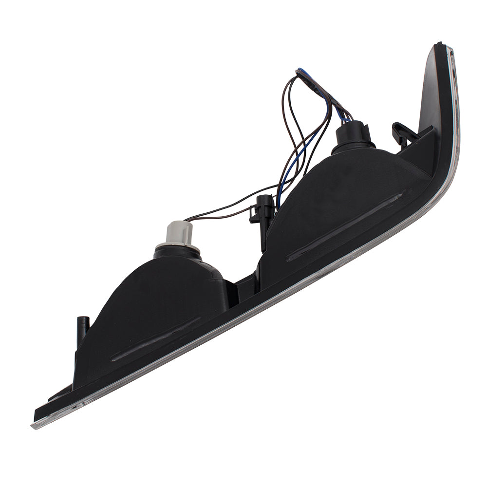 Brock Replacement Passenger Park Signal Front Marker Light Black Bezel Compatible with 2004-2012 Colorado Canyon Pickup Truck