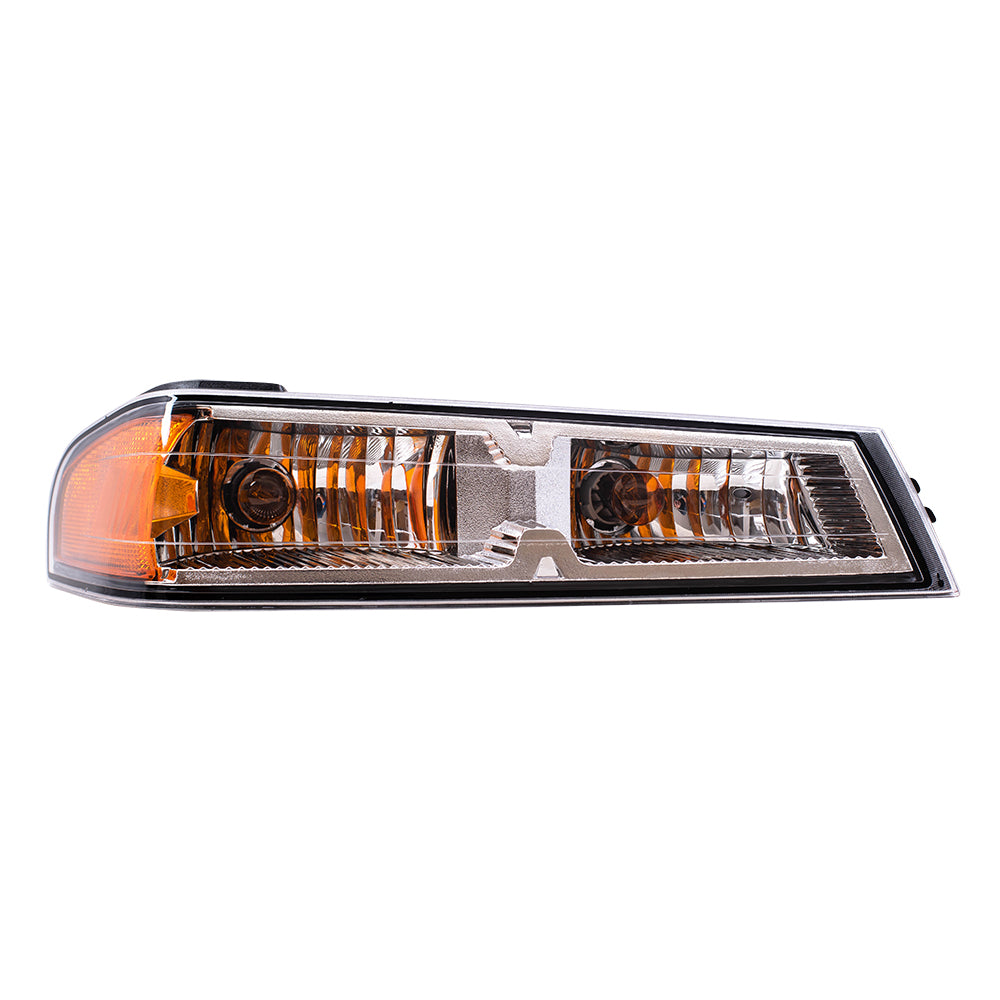 Brock Replacement Driver and Passenger Set Park Signal Side Marker Light Compatible with 2005-2008 Colorado Pickup Truck
