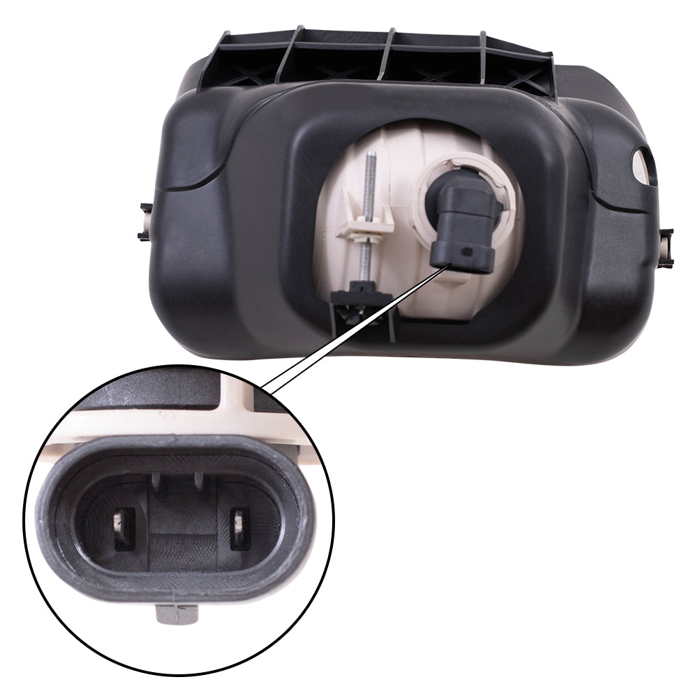 Brock Replacement Passenger Fog Light Compatible with 2003-2004 Silverado Avalanche Pickup Truck 15190983