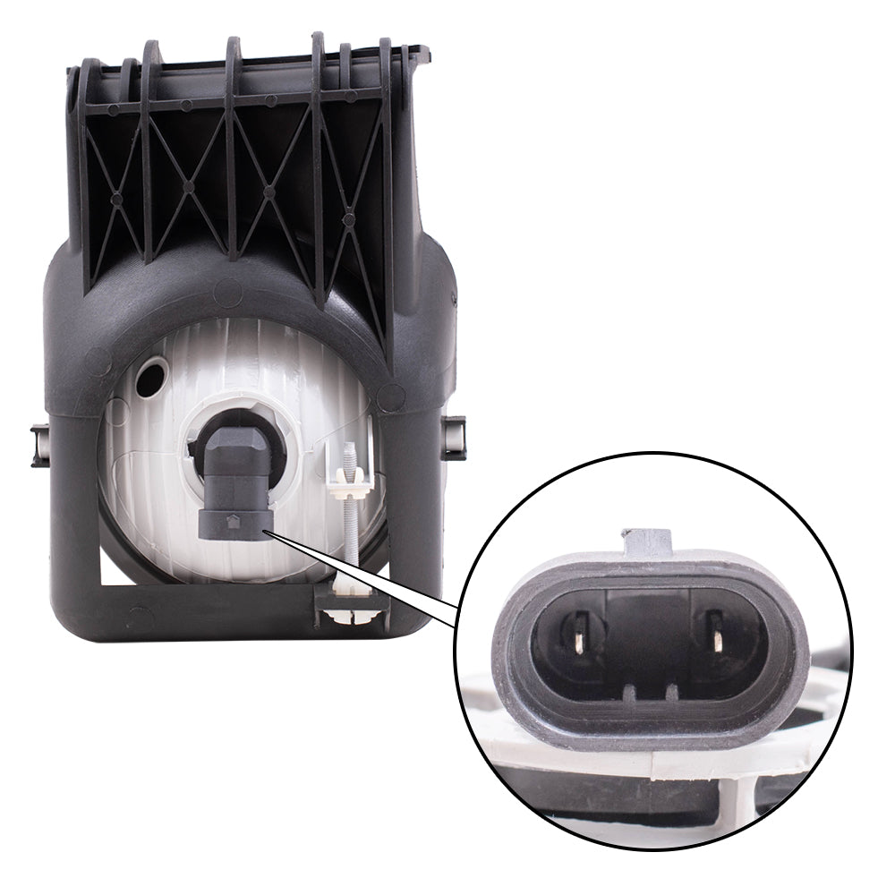 Brock Replacement Driver and Passenger Set Fog Lights Compatible with 2003-2004 Sierra Pickup Truck 15190984 15190985
