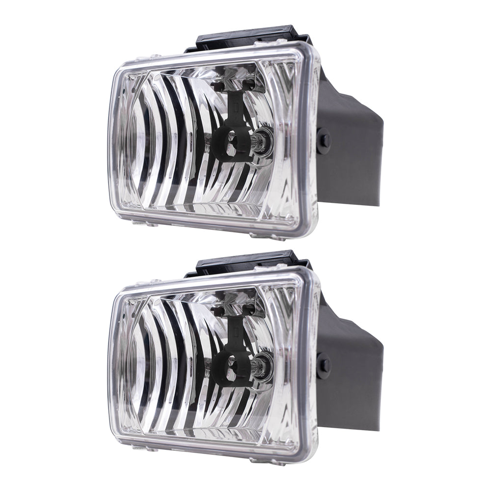 Brock Replacement Set Fog Lights Compatible with 2004-2012 Colorado Canyon Pickup Truck 15898306