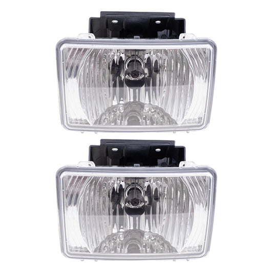 Brock Replacement Set Fog Lights Compatible with 2004-2012 Colorado Canyon Pickup Truck 15898306