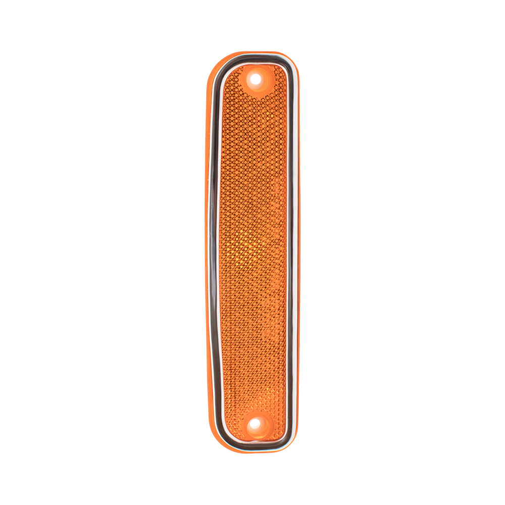 Brock Replacement Front Signal Side Marker Light with Chrome Trim Compatible with 1973-1980 C/K Pickup Truck Suburban Blazer Jimmy 6270434
