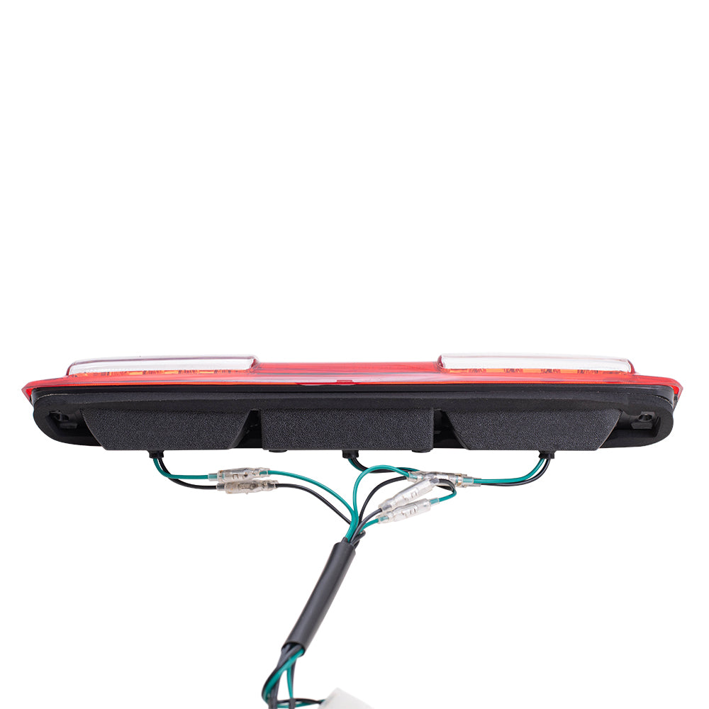 Brock Replacement Third 3rd Brake CHMSL Center High Mount Stop Light Performance Lamp with Red & Clear Lens Compatible with 99-06 Silverado Sierra Pickup Truck