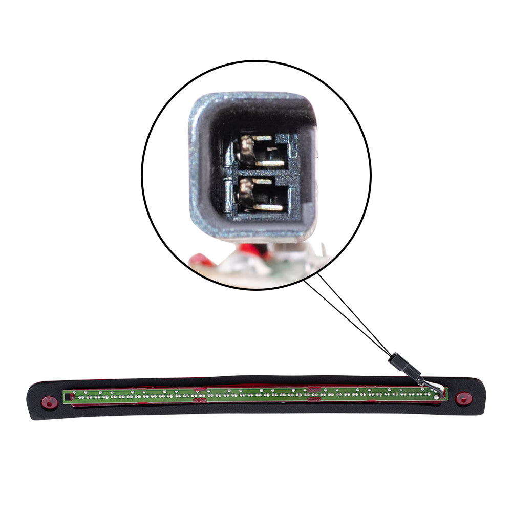 Brock Replacement Rear Third 3rd Brake CHMSL Center High Mount Stop Light Lamp Compatible with Van 15264475