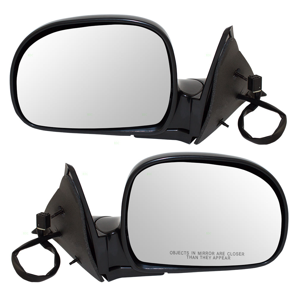 Brock Replacement Driver and Passenger Set Power Side Door Mirrors Compatible with Blazer S10 Sonoma Hombre Bravada Envoy Jimmy