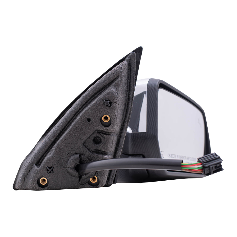 Brock Replacement Chrome Drivers and Passengers Power Heated Memory Blind Spot Detection Mirrors Compatible with 2015-2017 Terrain 23219861 23219862