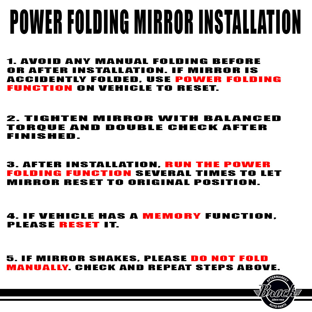 Brock Aftermarket Replacement Passenger Right Power Mirror Paint to Match Black Cap with Heat-Memory-Signal On Glass-Power Fold without Puddle Light-Auto Dim Compatible with 2003-2006 Chevy Avalanche
