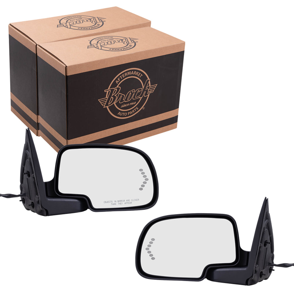 Power Mirror for 2003-2006 Silverado 1500 15124827 / 88980721 Substitute Turn Signal Indicator Heated Manual Fold for 2003-2006 Silverado 1500 HD for 2003-2004 Sierra 2500 Set