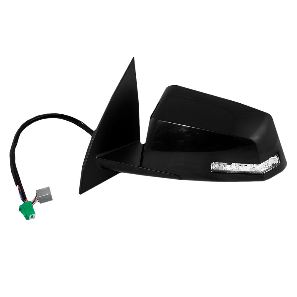 Brock Replacement Driver Power Side Door Mirror Heated Memory Signal Spotter Glass Power Folding Compatible with Acadia Outlook Traverse