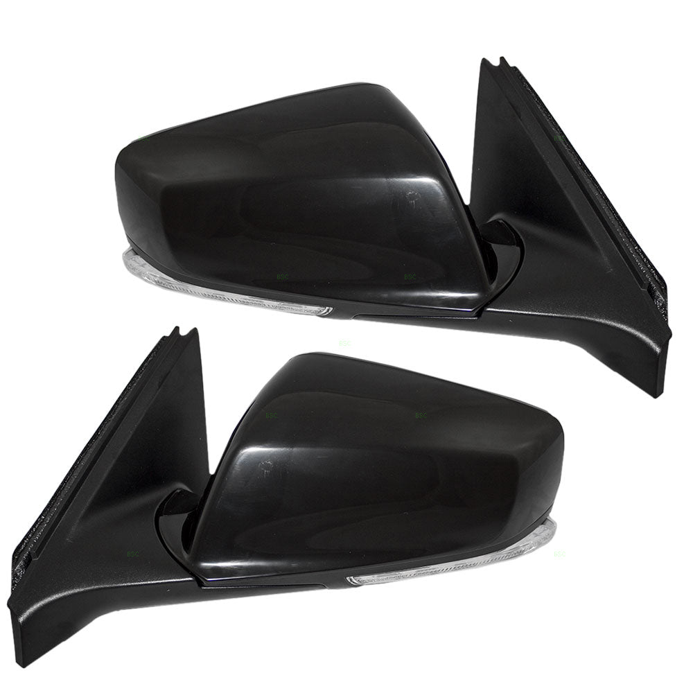 Brock Replacement Driver and Passenger Set Power Side Door Mirrors Heated Signal Puddle Lamp Compatible with 2010-2013 LaCrosse