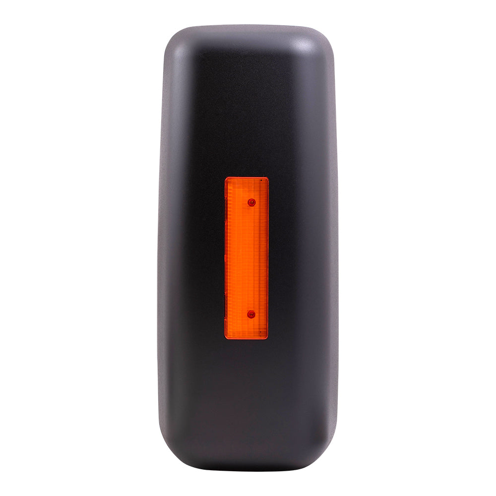 Brock Driver Left Power Door Mirror Textured Black With Marker Light Without Heat Compatible With 2003-2009 Chevrolet Kodiak 2003-2009 GMC TopKick 1332-4002L