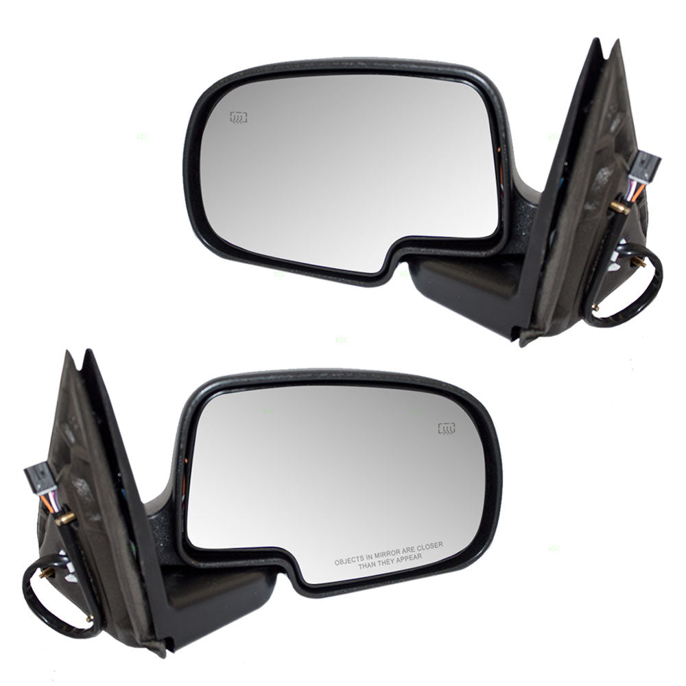 Power Mirror for 1999-2002 Silverado 1500 Textured Black Base-Chrome Cover Heated Manual Fold for 2001-2002 Silverado 1500 HD for 2000-2002 Tahoe for 2000-2002 Suburban 2500 for 2002 Avalanche 2500