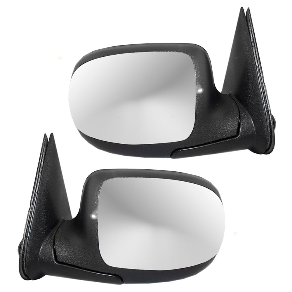 Power Mirror for 1999-2002 Silverado 1500 Textured Black Base-Chrome Cover Heated Manual Fold for 2001-2002 Silverado 1500 HD for 2000-2002 Tahoe for 2000-2002 Suburban 2500 for 2002 Avalanche 2500