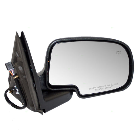 Power Mirror for 1999-2002 Silverado 1500 Textured Black Base-Chrome Cover Heated Manual Fold for 2001-2002 Silverado 1500 HD for 2000-2002 Tahoe for 2000-2002 Suburban 2500 for 2002 Avalanche 2500